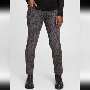 GAP | Women's Blk/Grey Leopard Print Maternity Full Panel Vintage Slim J…